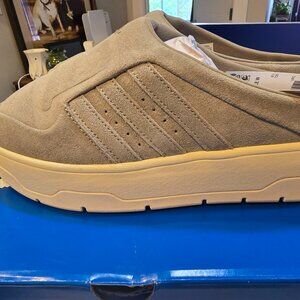Adidas Originals Rivalry Platform Gray Mule Shoes Nubuck Leather Size 10 NEW